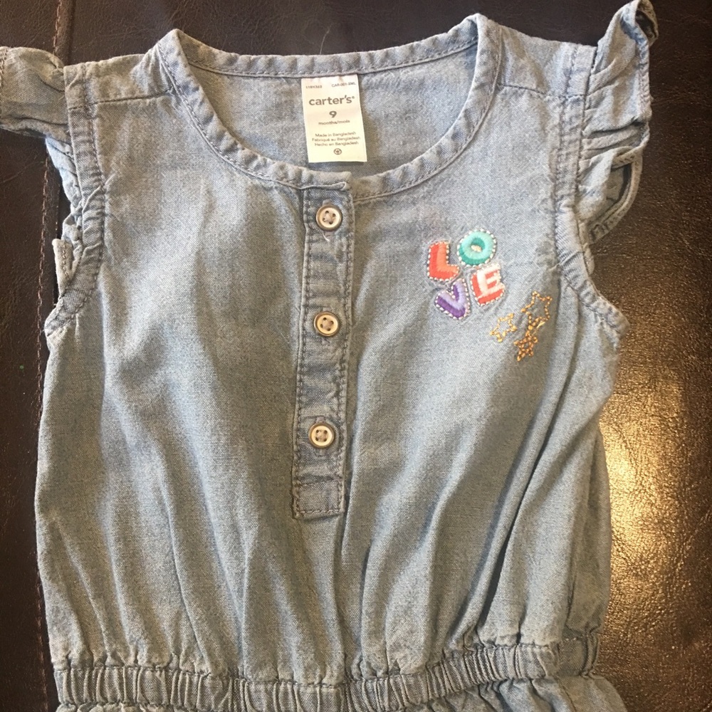 NWOT CARTER GIRLS SIZE 9 DENIM JUMPSUIT
